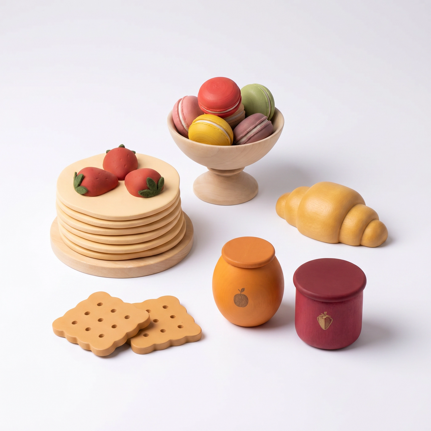 Wooden Bakery Set - Desserts Pretend Play Food