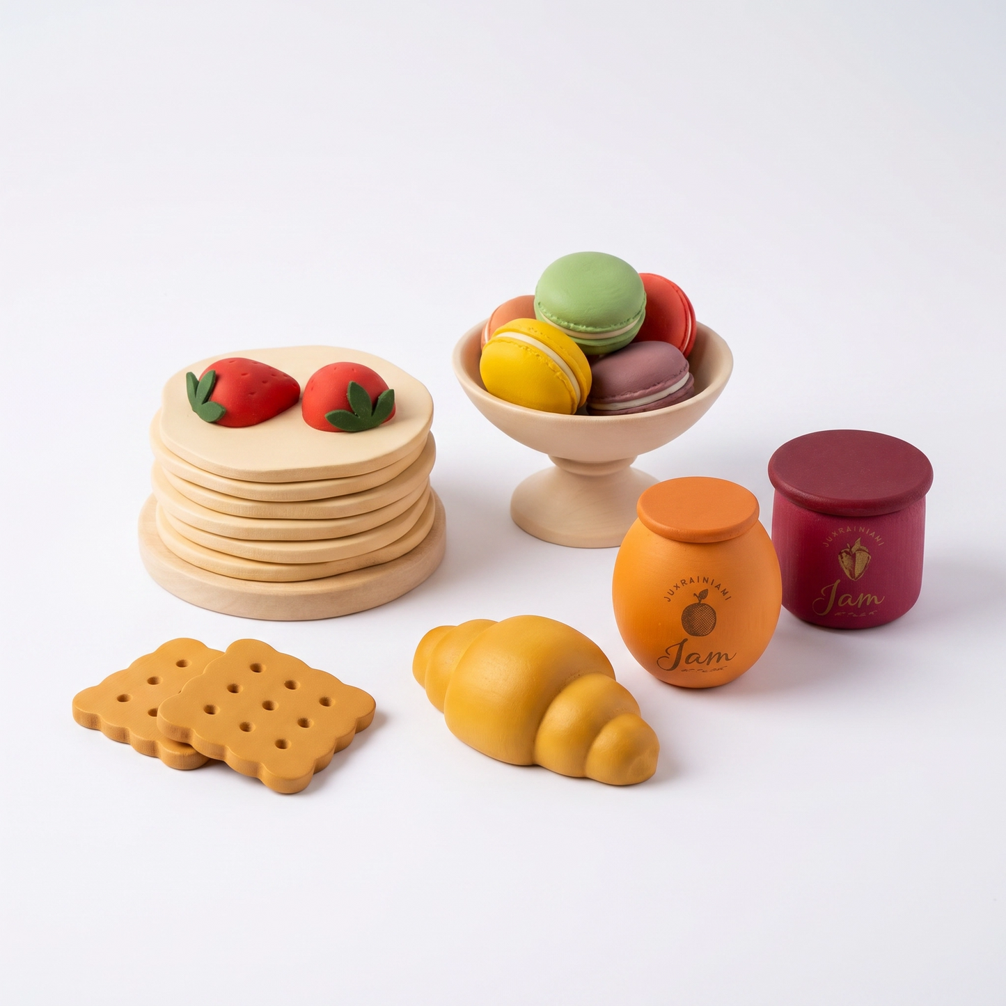 Wooden Bakery Set - Desserts Pretend Play Food