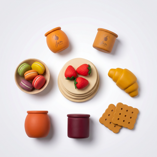 Wooden Bakery Set - Desserts Pretend Play Food