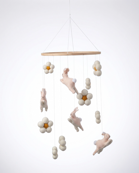 Nursery Mobile - Jumping Bunnies