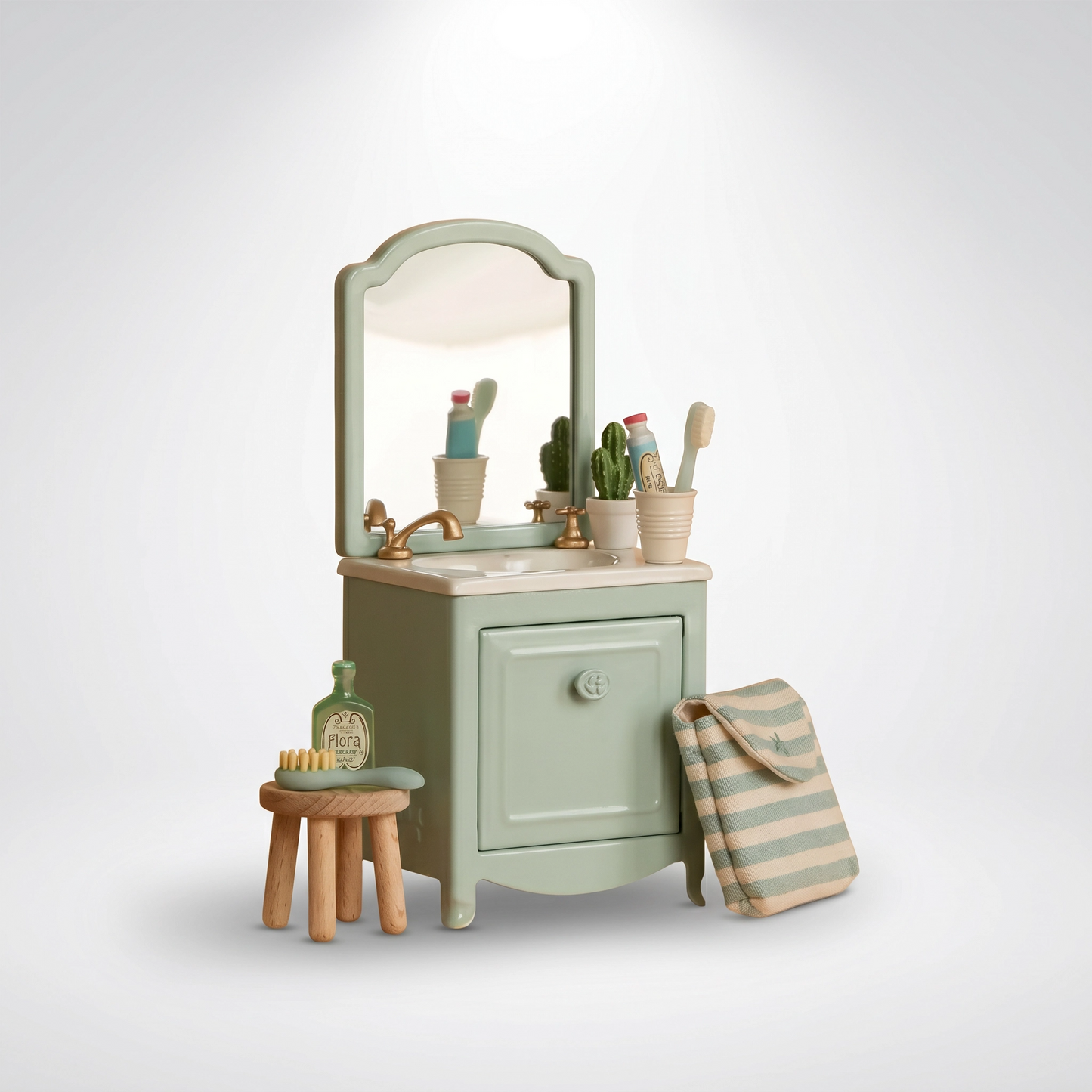 Mini Dollhouse Bathroom Furniture Set